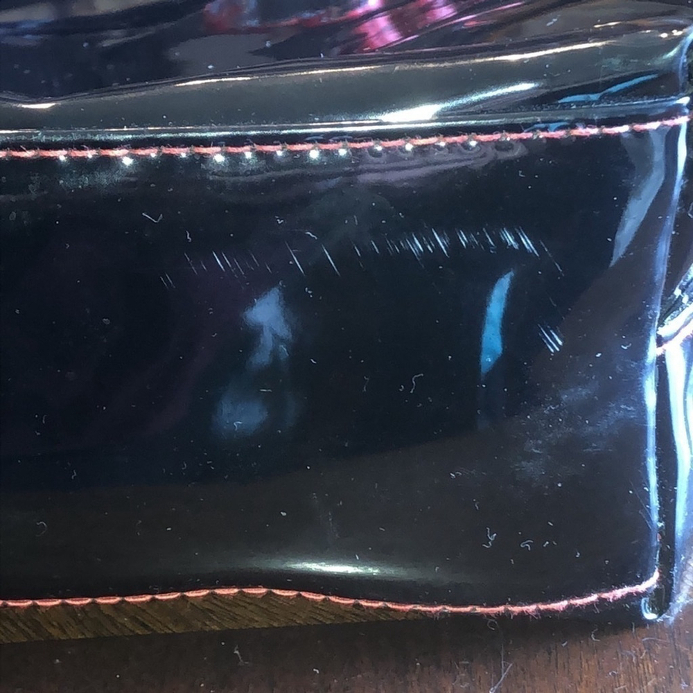 Stephanie Johnson for Saks Fifth Avenue Black Patent Leather Classic Bag Tote - Picture 11 of 13